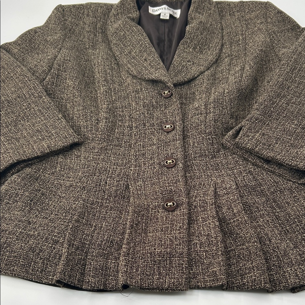 Jones New York Brown Tweed Blazer - Picture 9 of 16